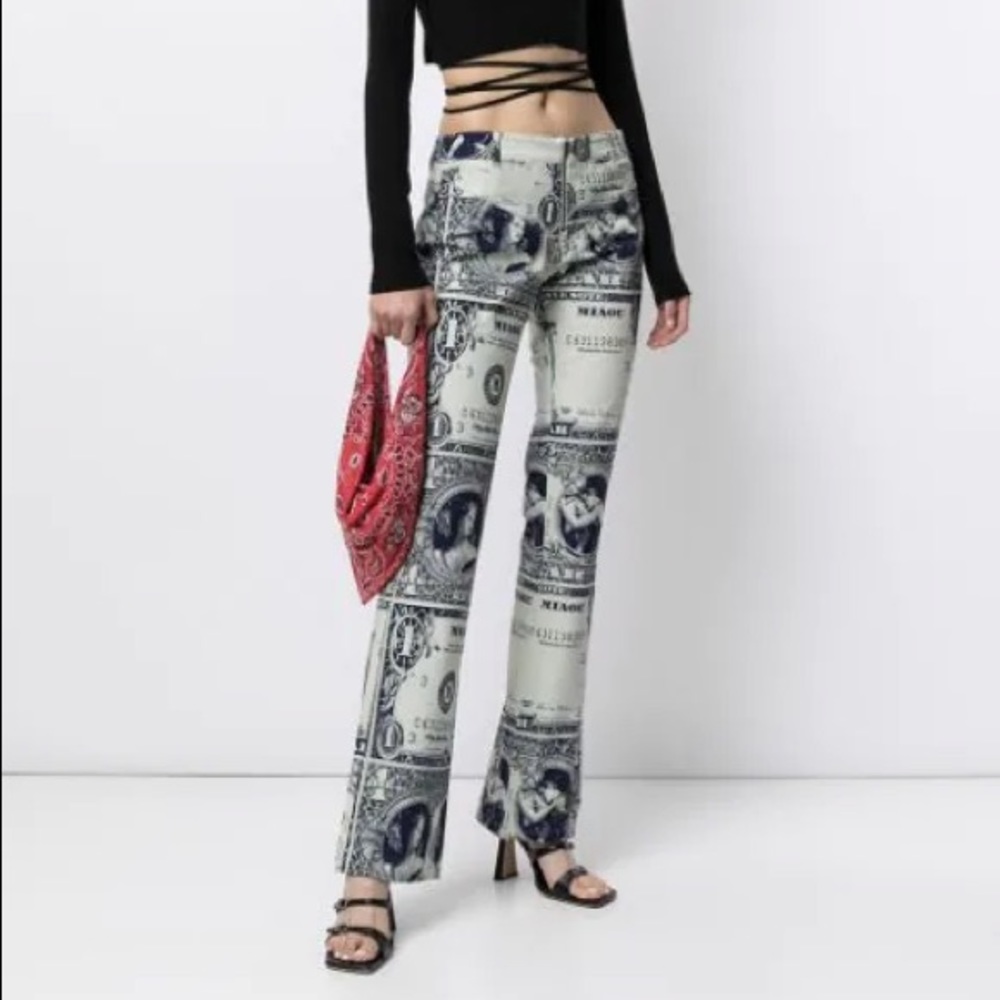 Miaou Lowrider Money-Print Pants